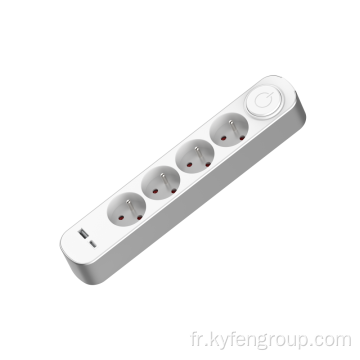 France 4-Socket Power Strip avec USB Type C